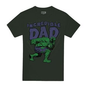 Hulk Mens Incredible Dadvenger T-Shirt / Forest Green